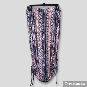 C Est. 1946 cinched maxi skirt, size S stripes chevron